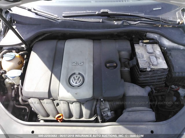 3VWEF71K87M118279 - 2007 VOLKSWAGEN JETTA WOLFSBURG SILVER photo 10