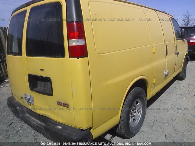 1GTFG15X341142120 - 2004 GMC SAVANA G1500 YELLOW photo 4