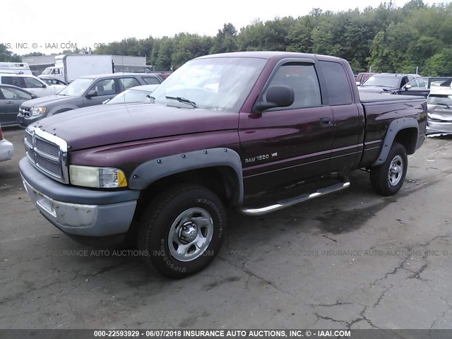 1B7HF13Y91J568512 - 2001 DODGE RAM 1500 MAROON photo 2