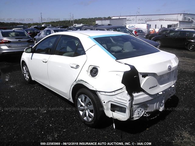 2T1BURHE3EC203236 - 2014 TOYOTA COROLLA L/LE/LE PLS/PRM/S/S PLS WHITE photo 3