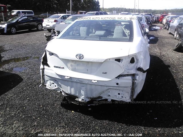 2T1BURHE3EC203236 - 2014 TOYOTA COROLLA L/LE/LE PLS/PRM/S/S PLS WHITE photo 6