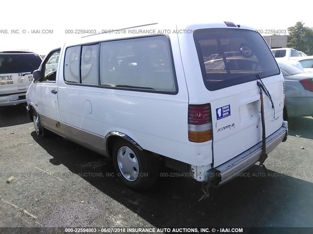 1FMDA41X8SZB00066 - 1995 FORD AEROSTAR WHITE photo 3