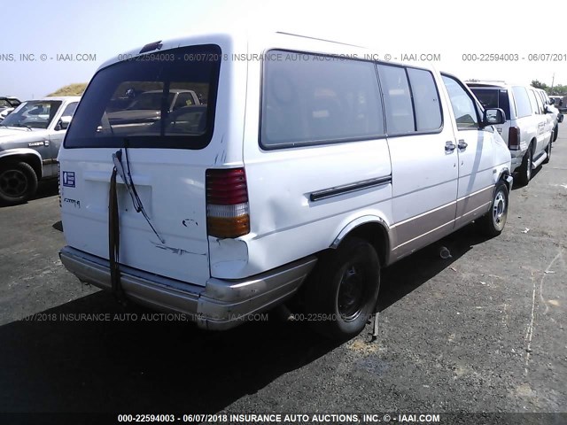 1FMDA41X8SZB00066 - 1995 FORD AEROSTAR WHITE photo 4