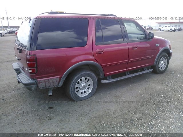 1FMRU15W12LA23427 - 2002 FORD EXPEDITION XLT RED photo 4