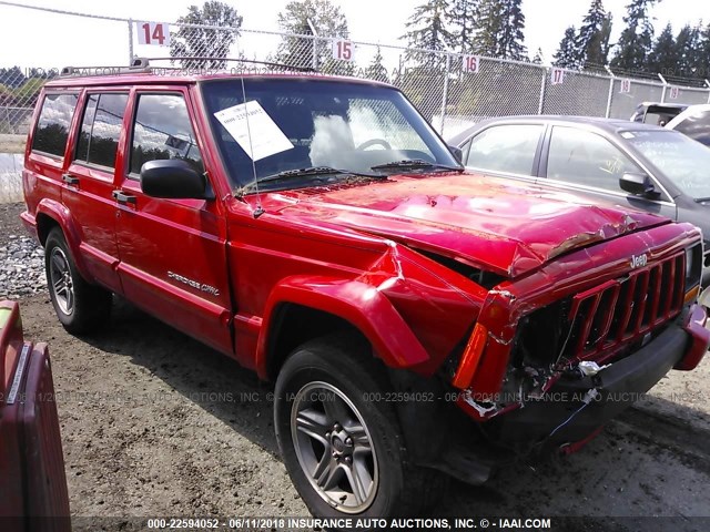 1J4FT58S0YL222367 - 2000 JEEP CHEROKEE CLASSIC RED photo 1