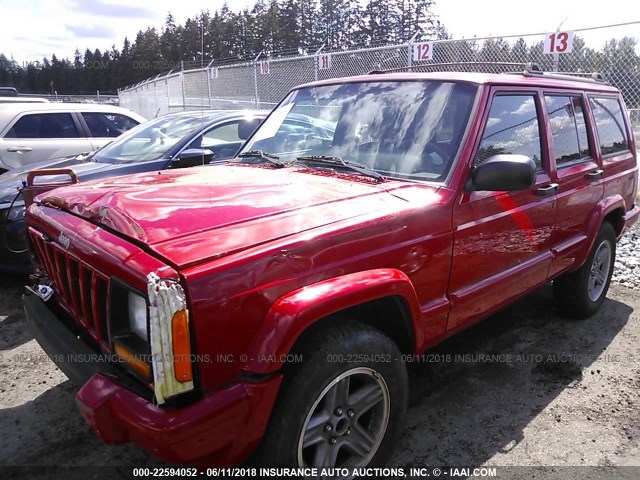 1J4FT58S0YL222367 - 2000 JEEP CHEROKEE CLASSIC RED photo 2