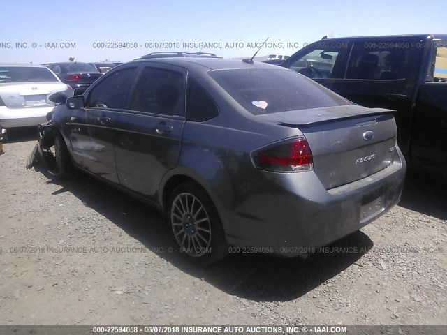 1FAHP3GN4BW167291 - 2011 FORD FOCUS SES SILVER photo 3