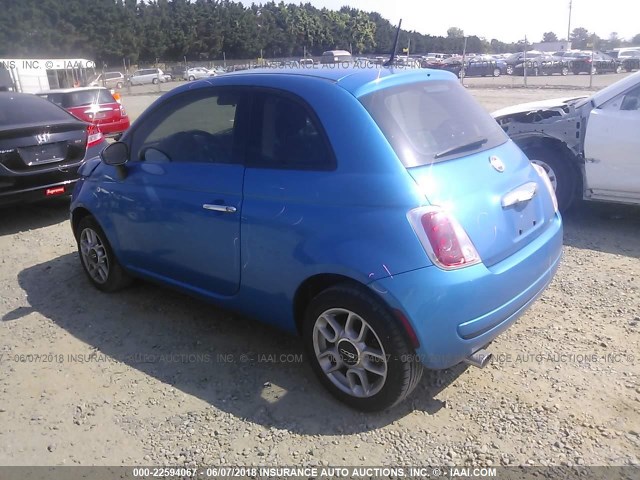 3C3CFFAR6FT523227 - 2015 FIAT 500 POP BLUE photo 3