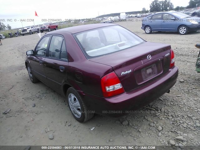 JM1BJ225730126838 - 2003 MAZDA PROTEGE DX/LX/ES BURGUNDY photo 3