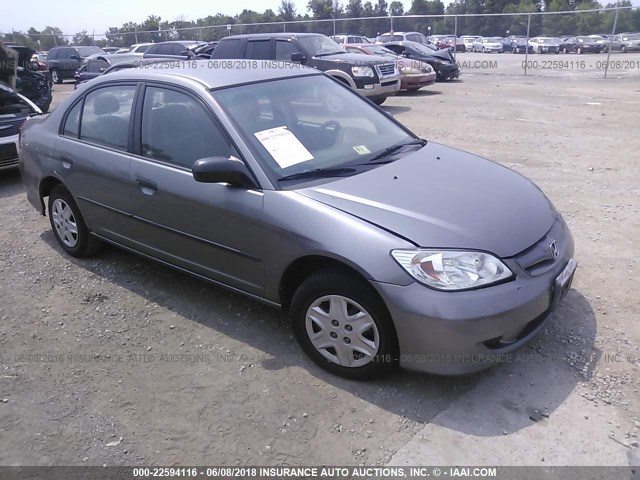2HGES16385H558402 - 2005 HONDA CIVIC DX VP GRAY photo 1
