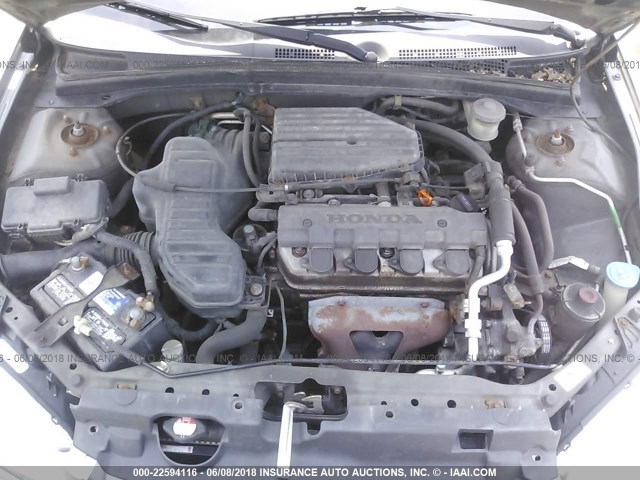 2HGES16385H558402 - 2005 HONDA CIVIC DX VP GRAY photo 10