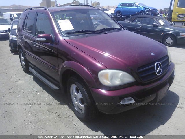 4JGAB57E73A450915 - 2003 MERCEDES-BENZ ML 350 RED photo 1