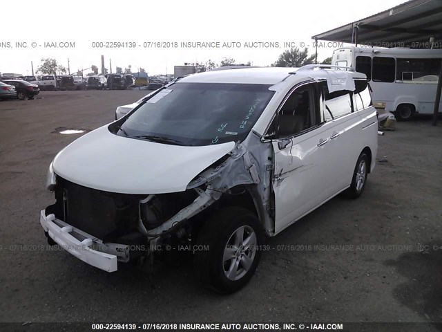 JN8AE2KPXC9049335 - 2012 NISSAN QUEST S/SV/SL/LE WHITE photo 2