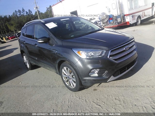 1FMCU9J90HUD45645 - 2017 FORD ESCAPE TITANIUM GRAY photo 1