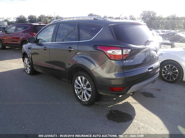 1FMCU9J90HUD45645 - 2017 FORD ESCAPE TITANIUM GRAY photo 3