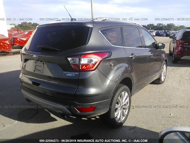 1FMCU9J90HUD45645 - 2017 FORD ESCAPE TITANIUM GRAY photo 4