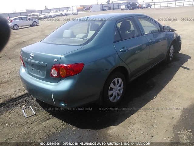 JTDBL40E299088755 - 2009 TOYOTA COROLLA LE/XLE GREEN photo 4