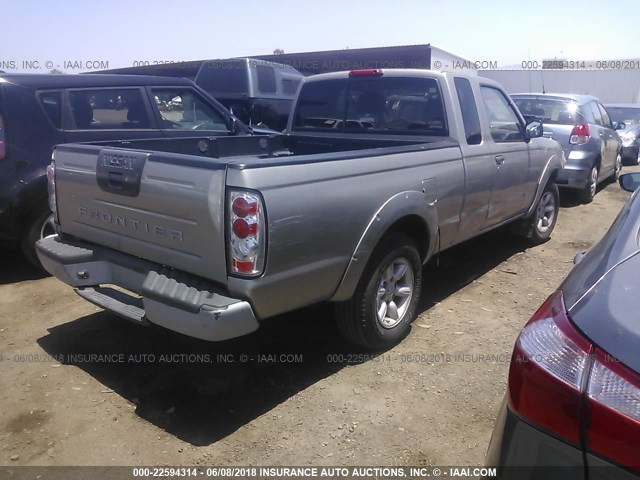 1N6DD26S01C339266 - 2001 NISSAN FRONTIER KING CAB XE GRAY photo 4