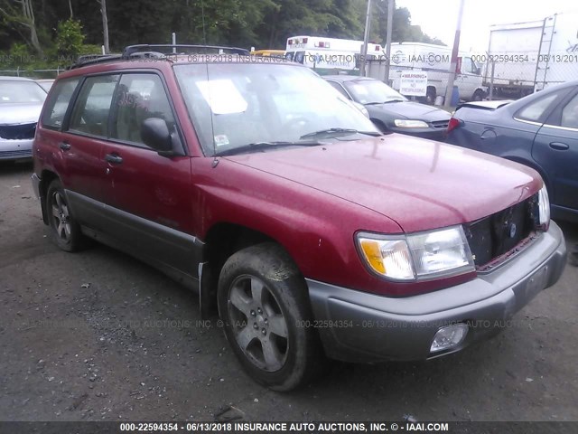 JF1SF6556WG768621 - 1998 SUBARU FORESTER S RED photo 1