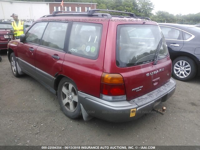 JF1SF6556WG768621 - 1998 SUBARU FORESTER S RED photo 3