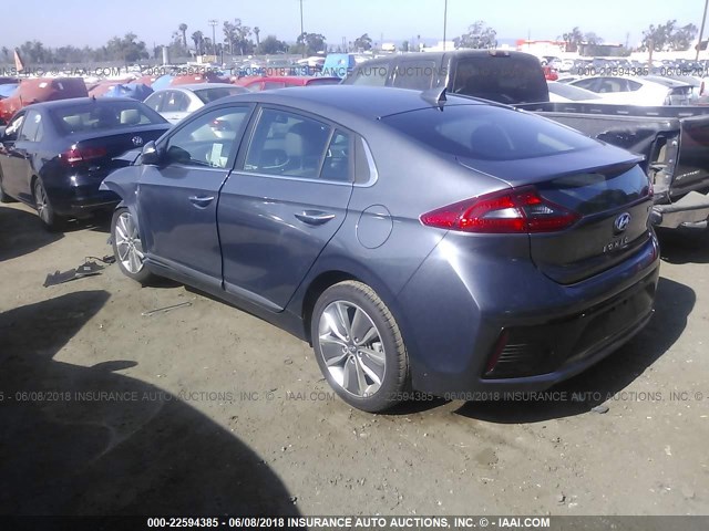 KMHC85LC5HU031866 - 2017 HYUNDAI IONIQ LIMITED GRAY photo 3