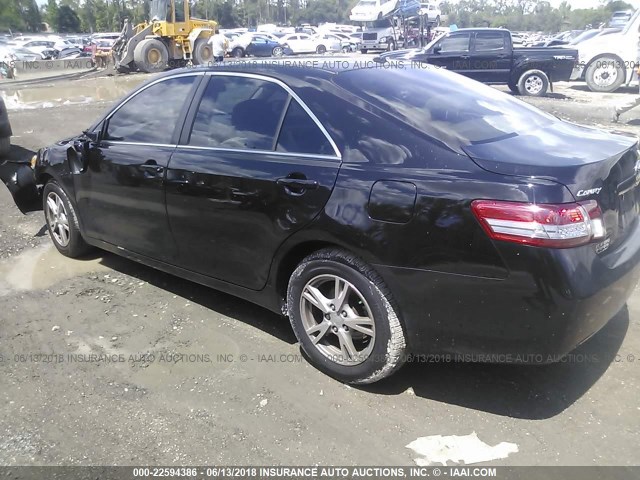 4T1BF3EK7AU012798 - 2010 TOYOTA CAMRY SE/LE/XLE BLACK photo 3
