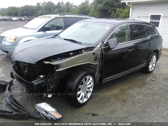 2LMHJ5AR1ABJ18424 - 2010 LINCOLN MKT BLACK photo 2