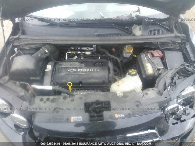 1G1JA6SH2E4147453 - 2014 CHEVROLET SONIC LS BLACK photo 10