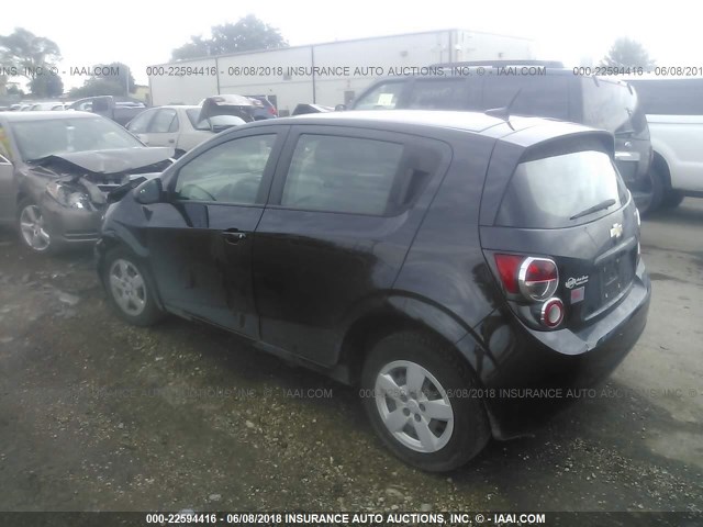 1G1JA6SH2E4147453 - 2014 CHEVROLET SONIC LS BLACK photo 3