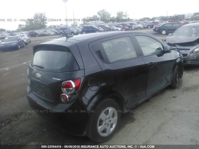 1G1JA6SH2E4147453 - 2014 CHEVROLET SONIC LS BLACK photo 4