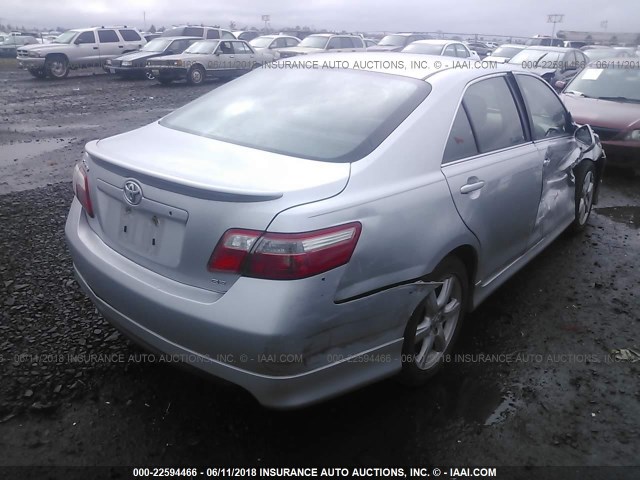 4T1BK46K37U042342 - 2007 TOYOTA CAMRY NEW GENERAT LE/XLE/SE SILVER photo 4