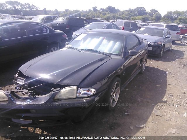 1FALP45D2SF213369 - 1995 FORD MUSTANG COBRA SVT BLACK photo 2