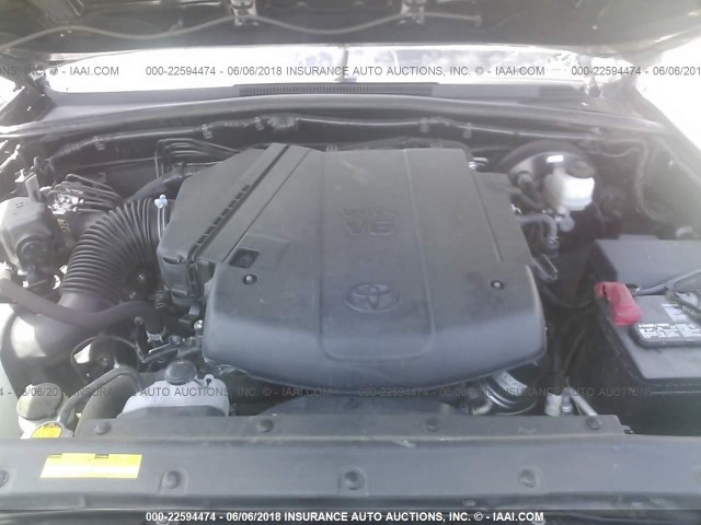 3TMJU4GNXFM192289 - 2015 TOYOTA TACOMA DOUBLE CAB PRERUNNER BLACK photo 10