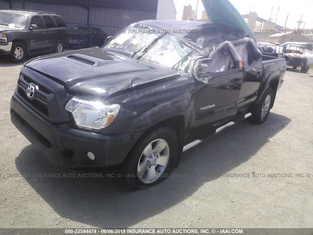 3TMJU4GNXFM192289 - 2015 TOYOTA TACOMA DOUBLE CAB PRERUNNER BLACK photo 2