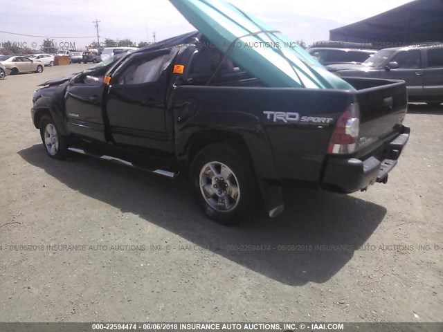 3TMJU4GNXFM192289 - 2015 TOYOTA TACOMA DOUBLE CAB PRERUNNER BLACK photo 3