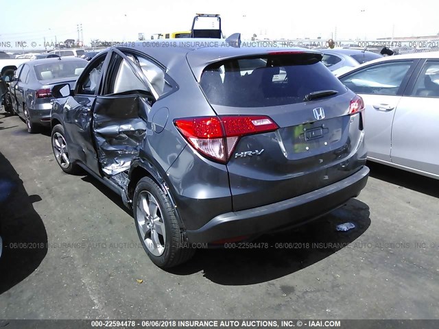 3CZRU5H5XHG710047 - 2017 HONDA HR-V EX GRAY photo 3