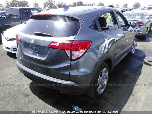 3CZRU5H5XHG710047 - 2017 HONDA HR-V EX GRAY photo 4