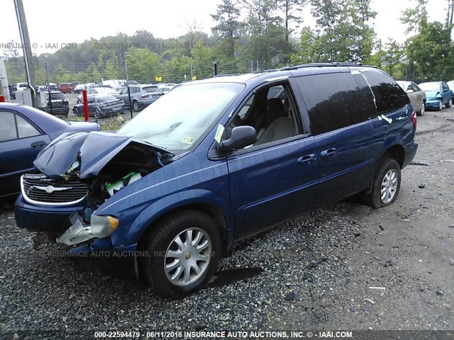 2C4GP74L92R638148 - 2002 CHRYSLER TOWN & COUNTRY EX Navy photo 2