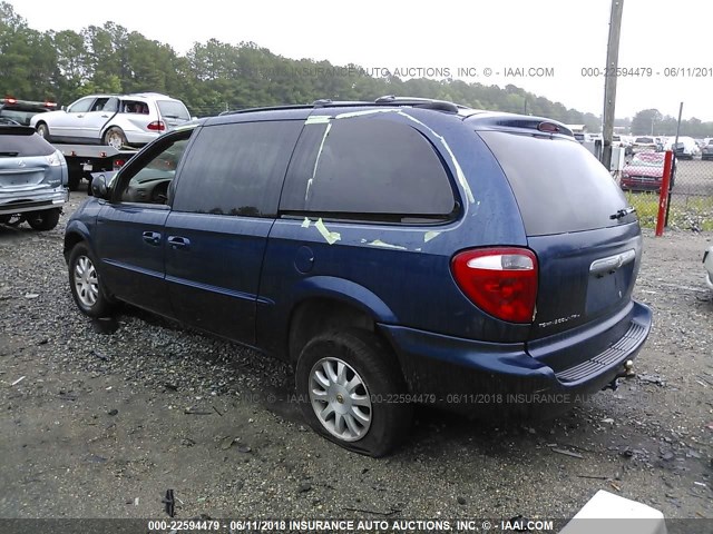 2C4GP74L92R638148 - 2002 CHRYSLER TOWN & COUNTRY EX Navy photo 3