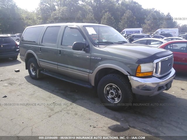 1FMNU43S7YEC52403 - 2000 FORD EXCURSION LIMITED GREEN photo 1