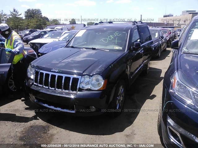 1J8HR68TX9C538221 - 2009 JEEP GRAND CHEROKEE OVERLAND BLACK photo 2