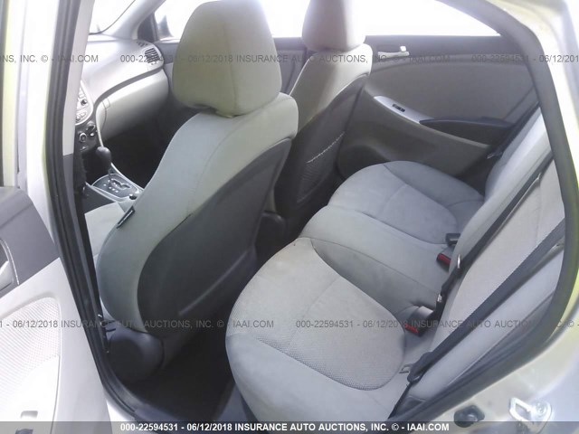 KMHCT4AE4DU549006 - 2013 HYUNDAI ACCENT GLS/GS SILVER photo 8