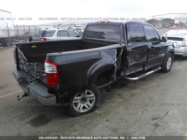 5TBDT44134S438798 - 2004 TOYOTA TUNDRA DOUBLE CAB SR5 BLACK photo 4