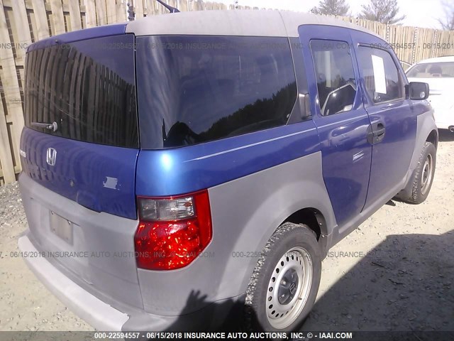 5J6YH28304L008961 - 2004 HONDA ELEMENT LX BLUE photo 4