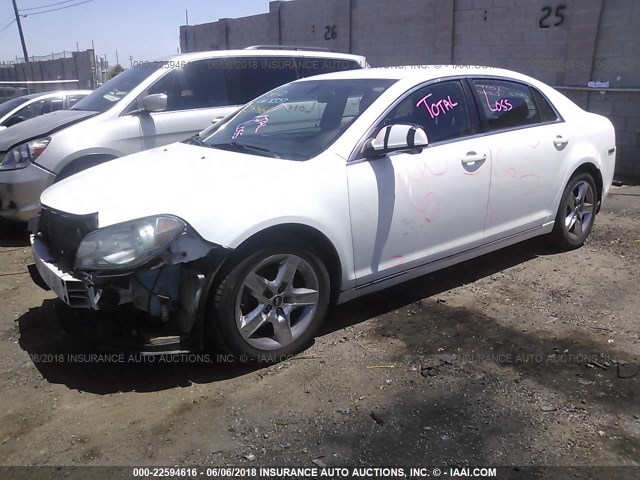 1G1ZC5EB6AF195969 - 2010 CHEVROLET MALIBU 1LT თეთრი ფოტო 2