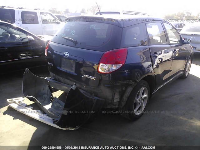 2T1LR38E53C080443 - 2003 TOYOTA COROLLA MATRIX XR BLUE photo 4