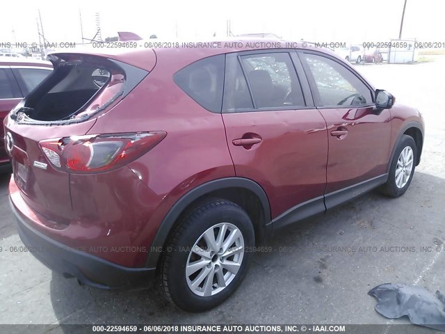 JM3KE2CE4D0136612 - 2013 MAZDA CX-5 TOURING RED photo 4