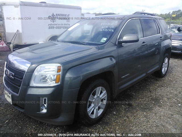 2GKALSEK7D6258406 - 2013 GMC TERRAIN SLE GRAY photo 2