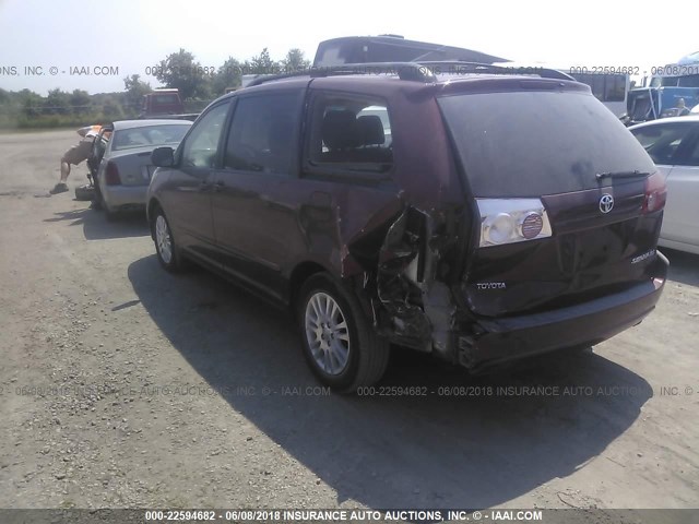 5TDYK4CC2AS298415 - 2010 TOYOTA SIENNA XLE/XLE LIMITED MAROON photo 3