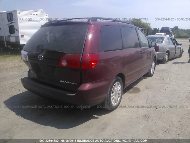 5TDYK4CC2AS298415 - 2010 TOYOTA SIENNA XLE/XLE LIMITED MAROON photo 4